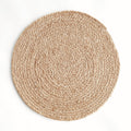 Caribe Jute Coil Natural Border Round Placemat