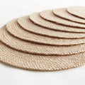 Caribe Jute Coil Natural Border Round Placemats