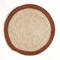 Caribe Jute Coil Rust Border Round Placemat