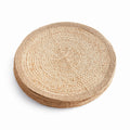 Caribe Jute Coil Sand Border Round Placemats