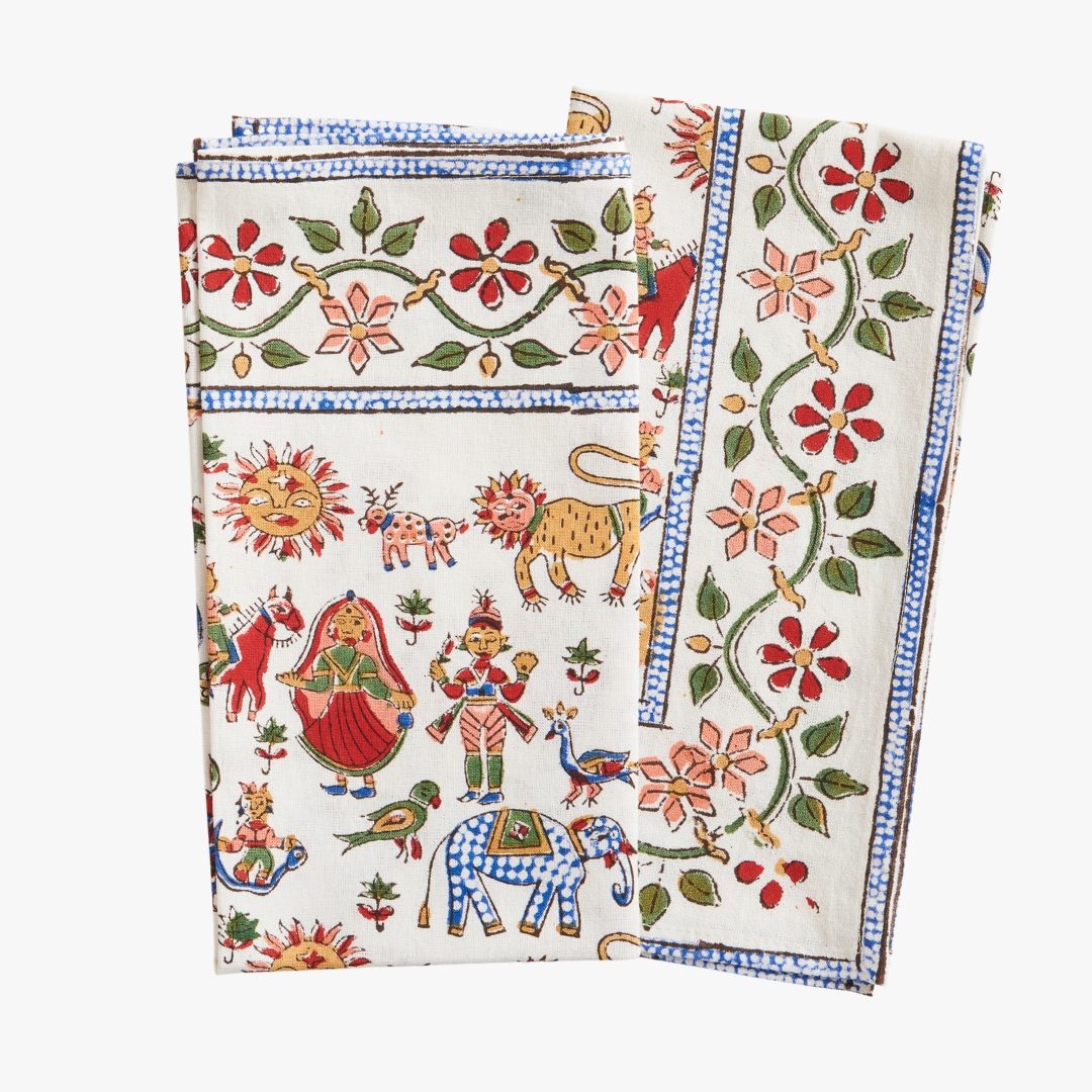 Carnival Block Print Napkin