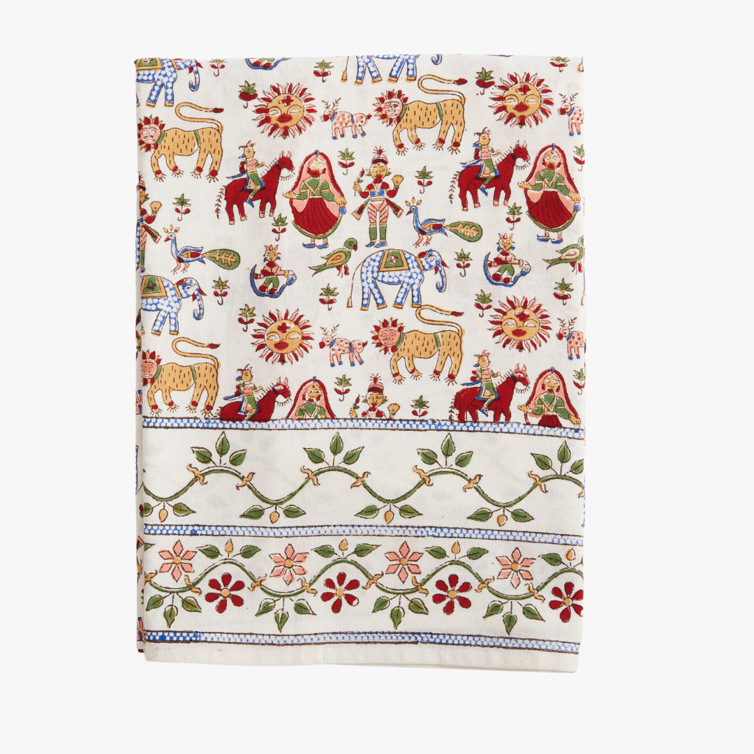 Carnival Block Print Table Cloth