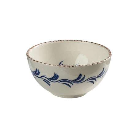 Casa Nuno Blue Flower Bowl side view