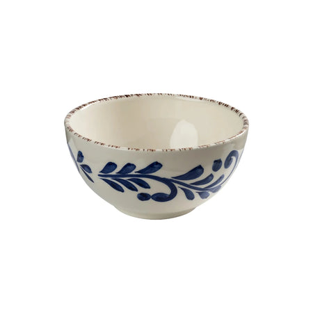 Casa Nuno Blue Palm Bowl Side View
