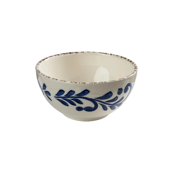Casa Nuno Blue Palm Bowl Side View
