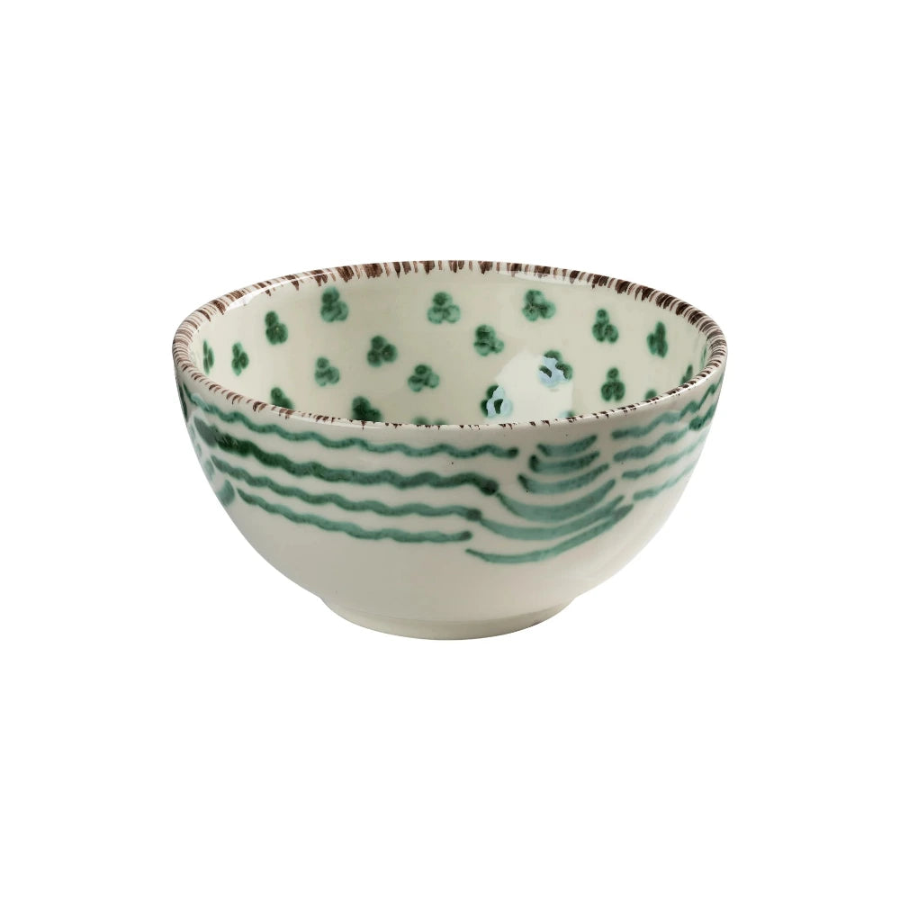 Casa Nuno Green Pomegranate Bowls side view