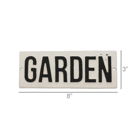 Cast Iron Garden Wall Plaque with dimensions