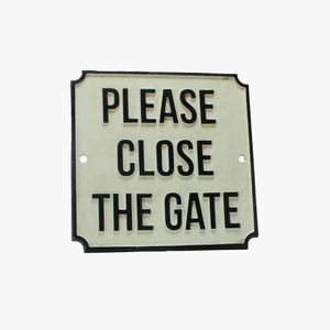 Cast Iron Gate Plaque