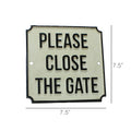 Cast Iron Gate Wall Plaque with dimensions