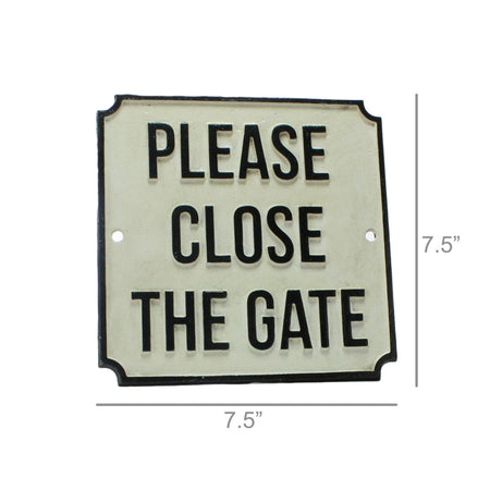 Cast Iron Gate Wall Plaque with dimensions