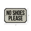 Cast Iron No Shoes Please Plaque dimensions