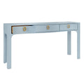 Castella Light Blue Console Table with open drawer