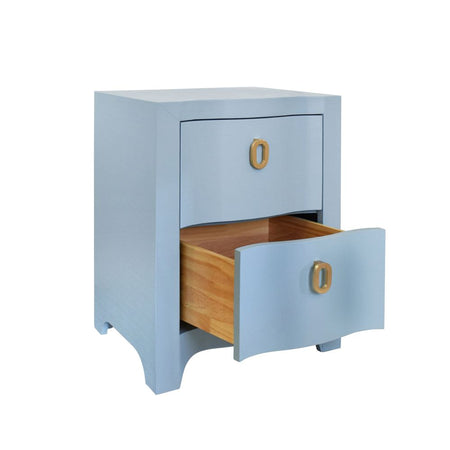 Castella Light Blue Side Table with open drawer