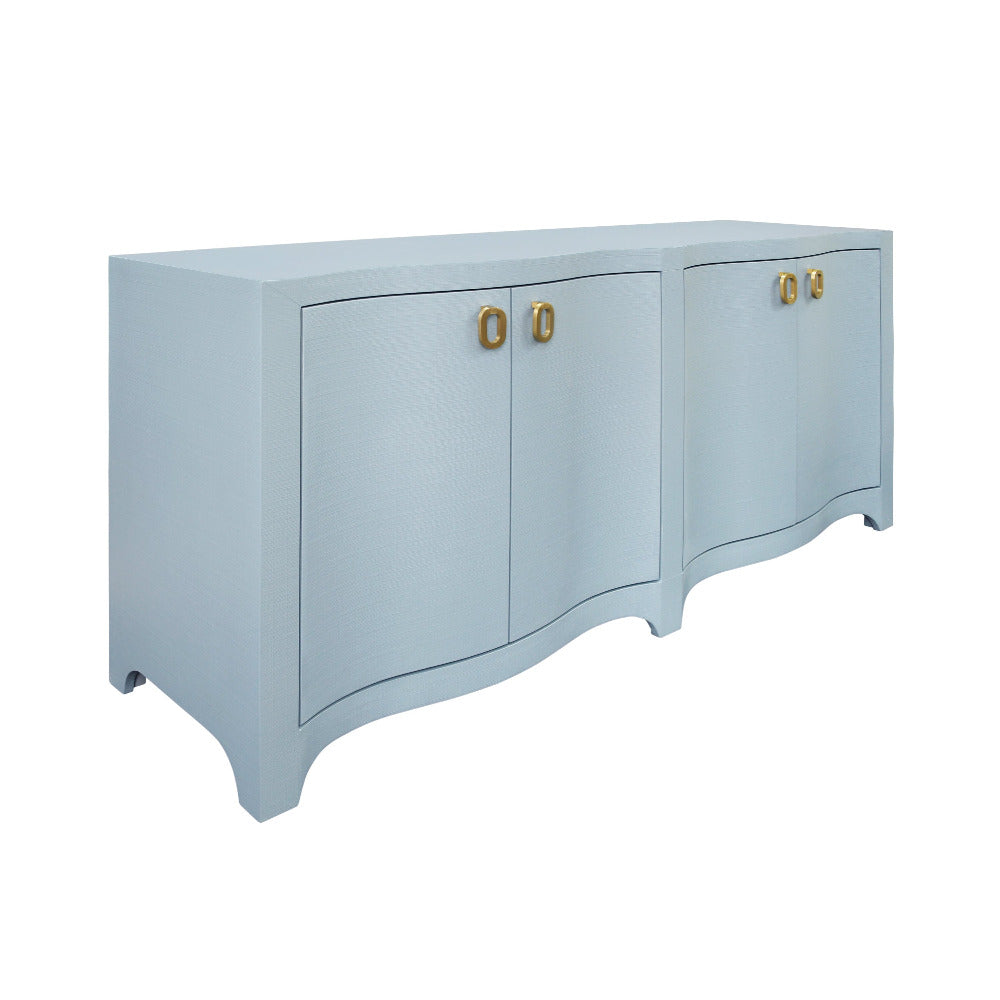 Castella Light Blue Textured Linen Sideboard