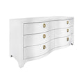 Castella White Textured Linen Double Dresser 
