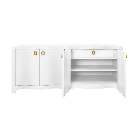 Castella White Textured Linen Sideboard 