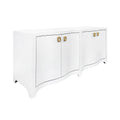 Castella White Textured Linen Sideboard angle view