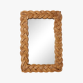 Castello Rectangular Braided Rattan Wall Mirror