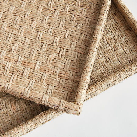 Caswell Woven Tray Set closeup texture