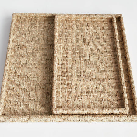 Caswell Woven Tray Set stacked