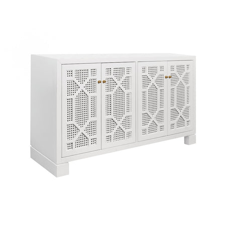 Celia Matte White Lacquer Cabinet