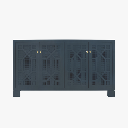 Celia Navy Matte Lacquer Cabinet