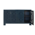 Celia Navy Matte Lacquer Cabinet with open door