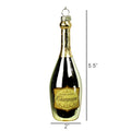 Champagne Bottle Glass Ornament