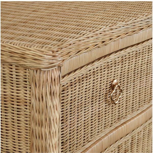Channing Woven Rattan Chest Details
