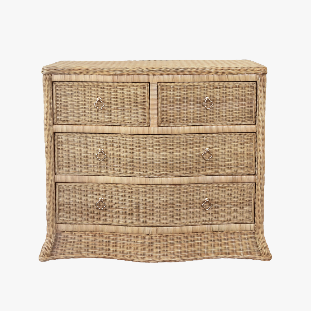 Channing Woven Rattan Chest - Wicker Dressers
