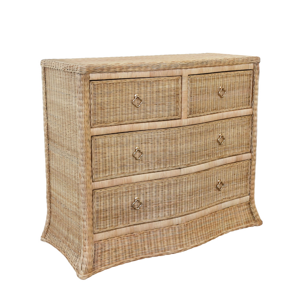 Celine Four Drawer Rattan Chest Celine Four Drawer Rattan Chest