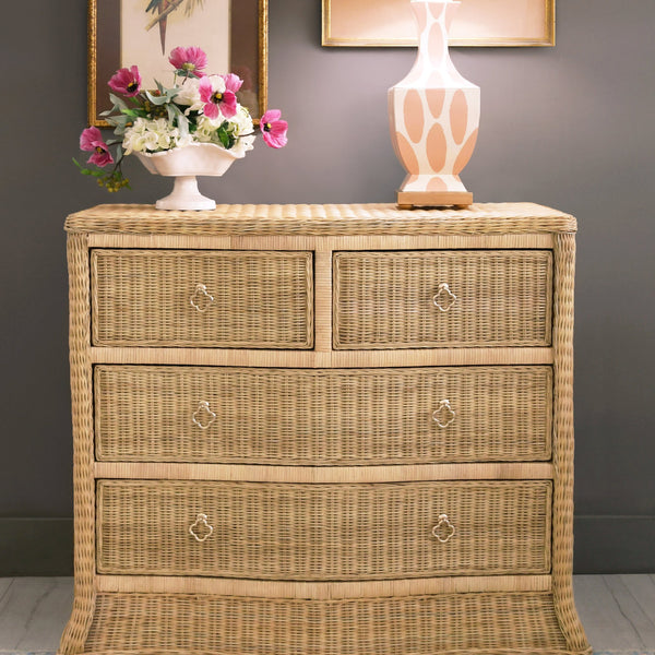 Channing Wicker Chest Styled in room
