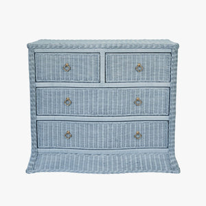 Channing Light Blue Rattan Chest