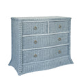 Channing Light Blue Woven Rattan Chest angle view