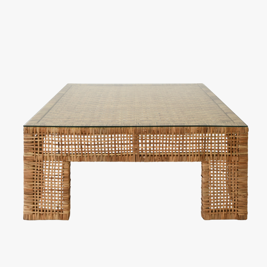 Chapin Square Rattan Coffee Table by Dear Keaton