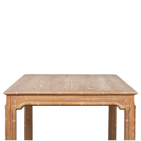 Chaplin Bay Cerused Oak Dining Table -  end view