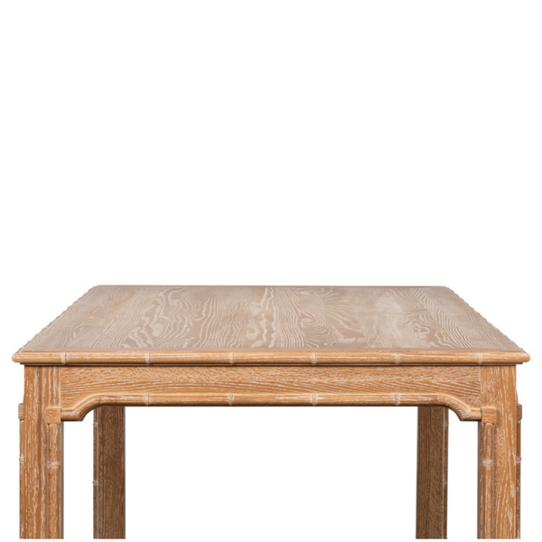 Chaplin Bay Cerused Oak Dining Table -  end view