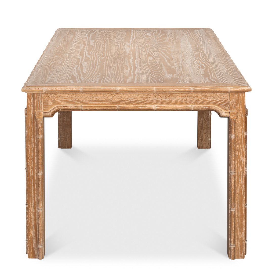 Chaplin Bay Cerused Oak Dining Table -  side view