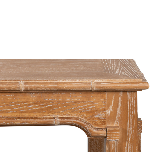 Chaplin Bay Cerused Oak Dining Table  finish closeup