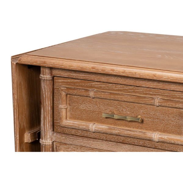 Chaplin Bay Oak Cabinet - corner closeup