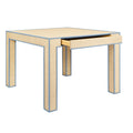 Chapman Grasscloth Square Game Table with two drawers