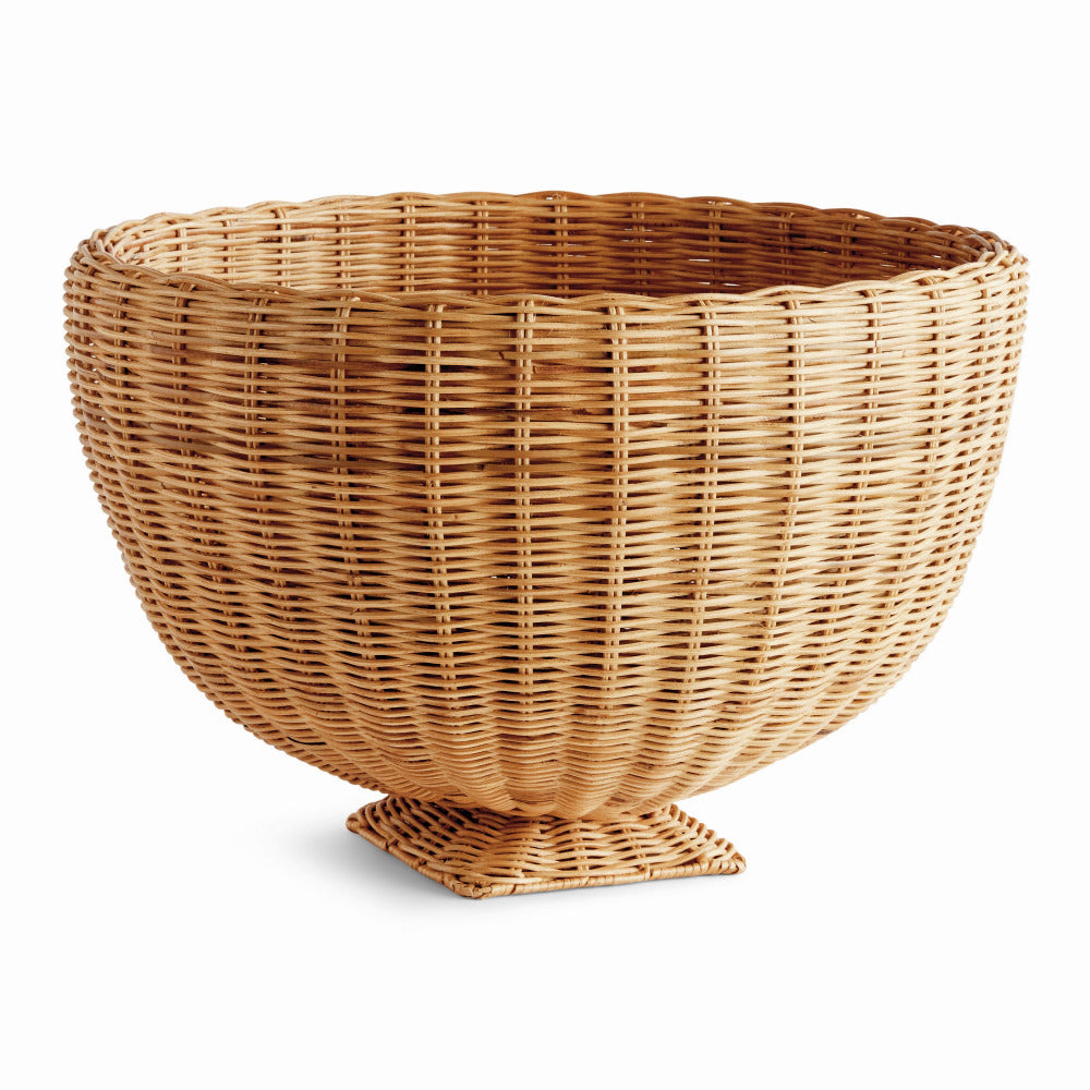 Charleston Woven Rattan Footed Bowl - Large