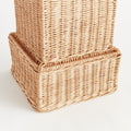 Charleston Woven Rattan Small Pedestal Base - texture closeup
