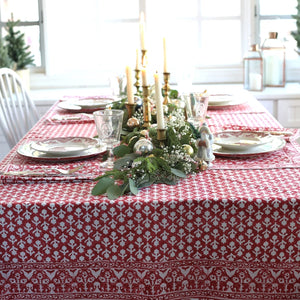 Charlotte Berry Red Table Cloth