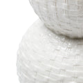 Charlotte Blanc de Chine Lamp - basketweave texture