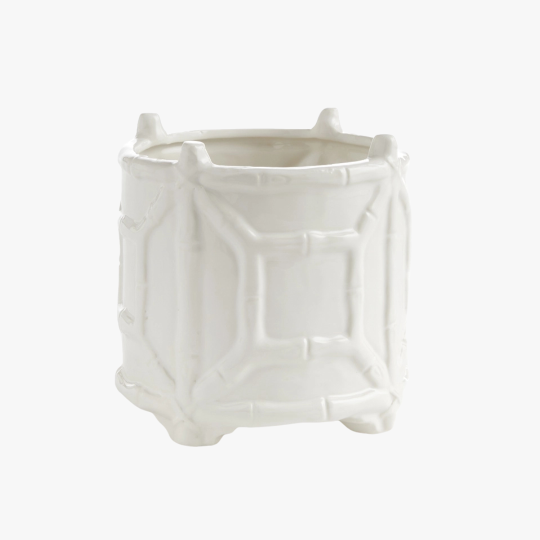 Chinoiserie Bamboo Round Cachepot