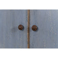 Claiborne  Painted Blue Bowfront Reclaimed Pine Sideboard hardware