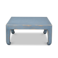 Classic Ming Rustic Blue Square Coffee Table