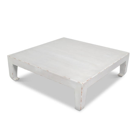 Classic Ming White Large Coffee Table - top view