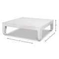 Classic Ming White Large Square Coffee Table dimensions